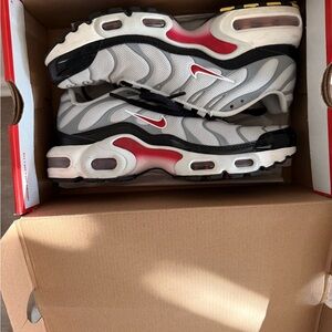 Nike Sneakers - Gray, Red, and Black